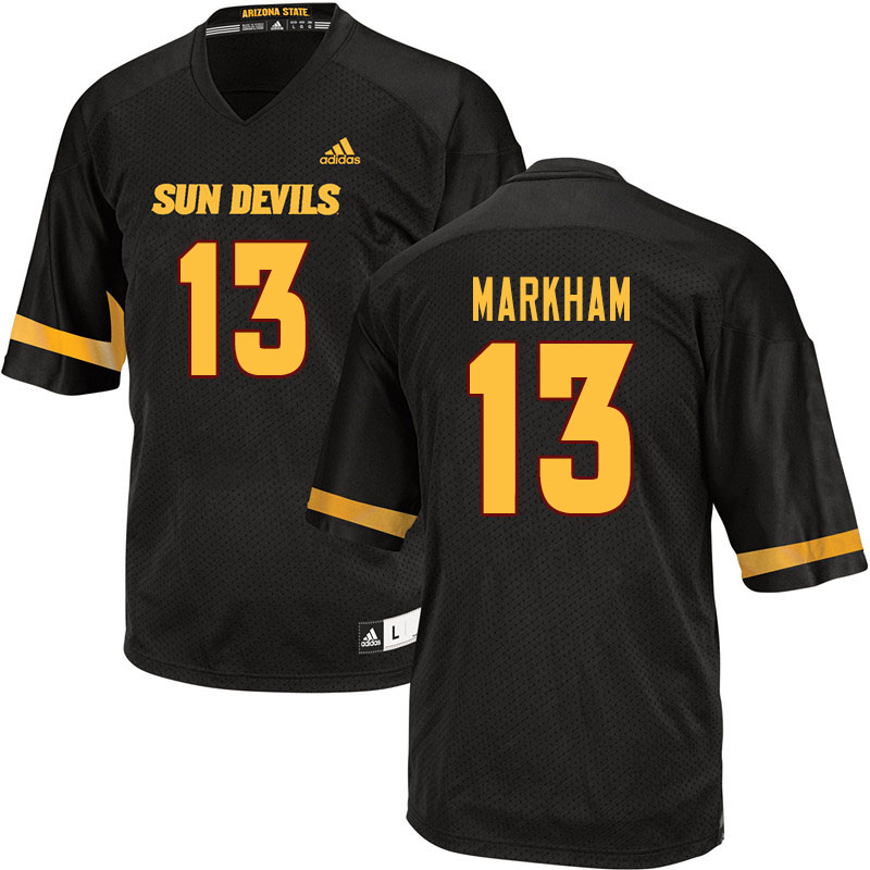 Men #13 Keon Markham Arizona State Sun Devils College Football Jerseys Sale-Black - Click Image to Close